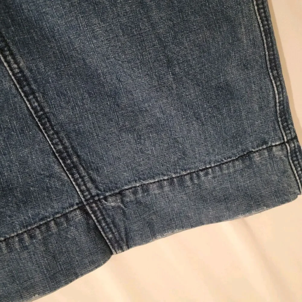 Vintage Womens Skirt Size 7 Midi Denim‎ Y2K 90S Jean Skirt Retro Western